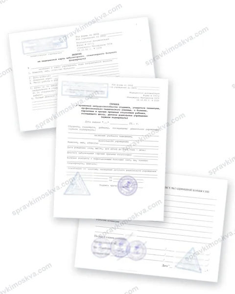 Комплект документов для академического отпуска: справка 095/у, выписка 027/у и заключение врачебной комиссии